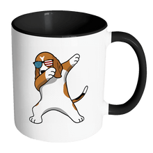 Load image into Gallery viewer, RobustCreative-Dabbing Beagle Dog America Flag - Patriotic Merica Murica Pride - 4th of July USA Independence Day - 11oz Black &amp; White Funny Coffee Mug Women Men Friends Gift ~ Both Sides Printed
