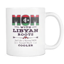 Load image into Gallery viewer, RobustCreative-Best Mom Ever with Libyan Roots - Libya Flag 11oz Funny White Coffee Mug - Mothers Day Independence Day - Women Men Friends Gift - Both Sides Printed (Distressed)
