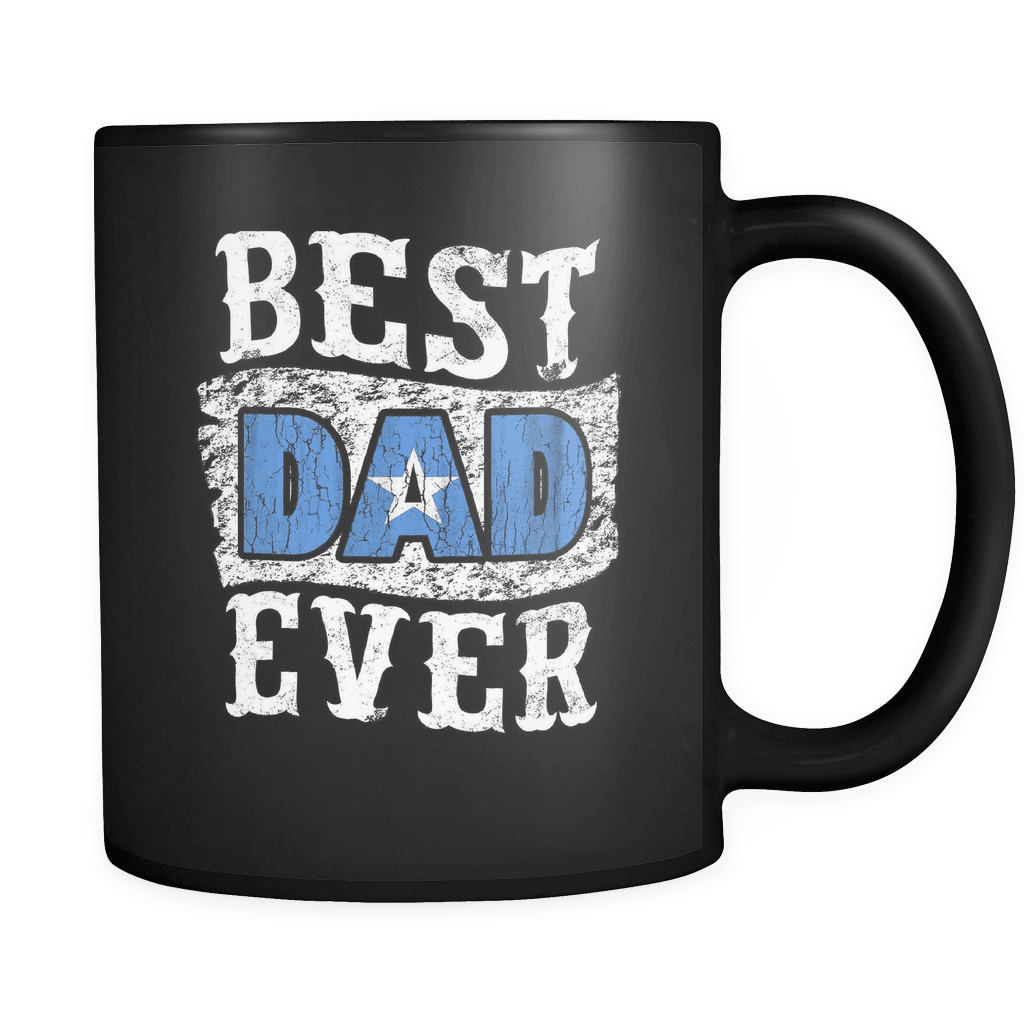 RobustCreative-Best Dad Ever Somalia Flag - Fathers Day Gifts - Promoted to Daddy Gift From Kids - 11oz Black Funny Coffee Mug Women Men Friends Gift ~ Both Sides Printed