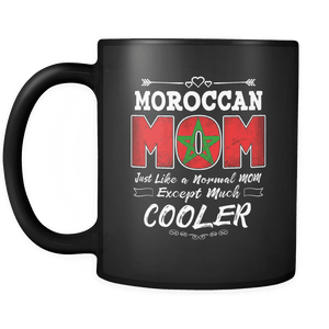 RobustCreative-Best Mom Ever is from Morocco - Moroccan Flag 11oz Funny Black Coffee Mug - Mothers Day Independence Day - Women Men Friends Gift - Both Sides Printed (Distressed)