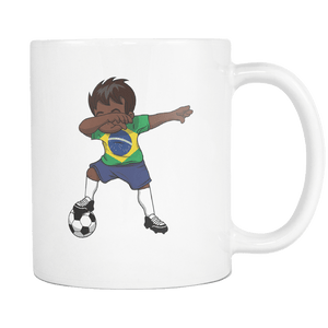 RobustCreative-Dabbing Soccer Serwus National Soccer Tournament Game 11oz White Coffee Mug ~ Both Sides Printed