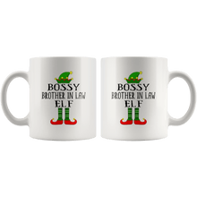 Load image into Gallery viewer, RobustCreative-Im The Bossy Brother In Law Elf Family Matching Outfits PJ - 11oz White Mug Christmas group green pjs costume Gift Idea
