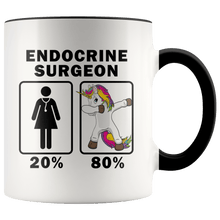 Load image into Gallery viewer, RobustCreative-Endocrine Surgeon Dabbing Unicorn 80 20 Principle Superhero Girl Womens - 11oz Accent Mug Medical Personnel Gift Idea
