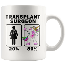 Load image into Gallery viewer, RobustCreative-Transplant Surgeon Dabbing Unicorn 20 80 Principle Superhero Girl Womens - 11oz White Mug Medical Personnel Gift Idea
