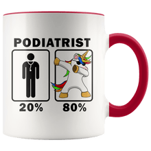 Load image into Gallery viewer, RobustCreative-Podiatrist Dabbing Unicorn 80 20 Principle Graduation Gift Mens - 11oz Accent Mug Medical Personnel Gift Idea
