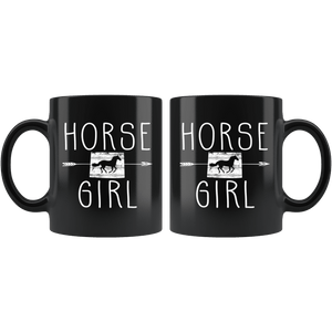 RobustCreative-Colorado Horse Girl Gifts Coloradan Shape Country for women - 11oz Black Mug Riding Lover Gift Idea