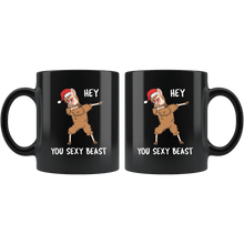 Load image into Gallery viewer, RobustCreative-Llama Dabbing Santa Hipster Glasses Sexy Beast Alpaca Lover Cute - 11oz Black Mug Christmas gift idea Gift Idea
