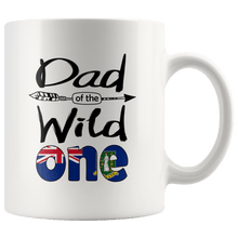 Load image into Gallery viewer, RobustCreative-White Virgin Islander Dad of the Wild One Birthday British Virgin Islands Flag White 11oz Mug Gift Idea
