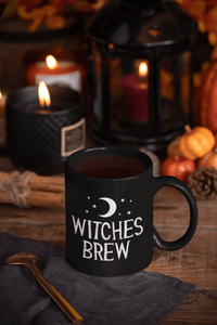 RobustCreative-Witches Brew Mug Hallowee Witch Gifts Witchy Coffee Mugs Beverage Black Ceramic 11oz Gothic Cup