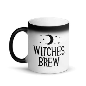 RobustCreative-Witches Brew Mug Halloween Witch Gifts Witchy Coffee Mugs Beverage Matte Black Magic Heat Sensitive Color Changing Mug