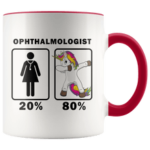 Load image into Gallery viewer, RobustCreative-Ophthalmologist Dabbing Unicorn 80 20 Principle Superhero Girl Womens - 11oz Accent Mug Medical Personnel Gift Idea
