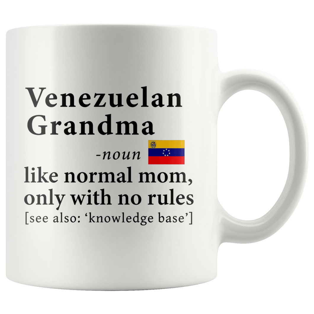 RobustCreative-Venezuelan Grandma Definition Venezuela Flag Grandmother - 11oz White Mug family reunion gifts Gift Idea