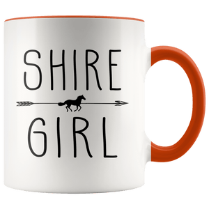 RobustCreative-Shire Horse Girl Gifts Horses Lover Riding Racing - 11oz Accent Mug Riding Lover Gift Idea