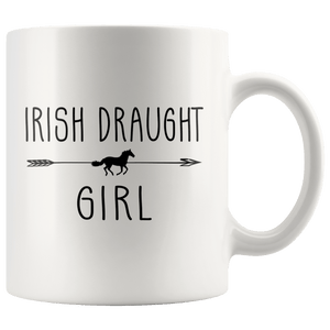 RobustCreative-Irish Draught Horse Girl Gifts Horses Lover Riding Racing - 11oz White Mug Riding Lover Gift Idea