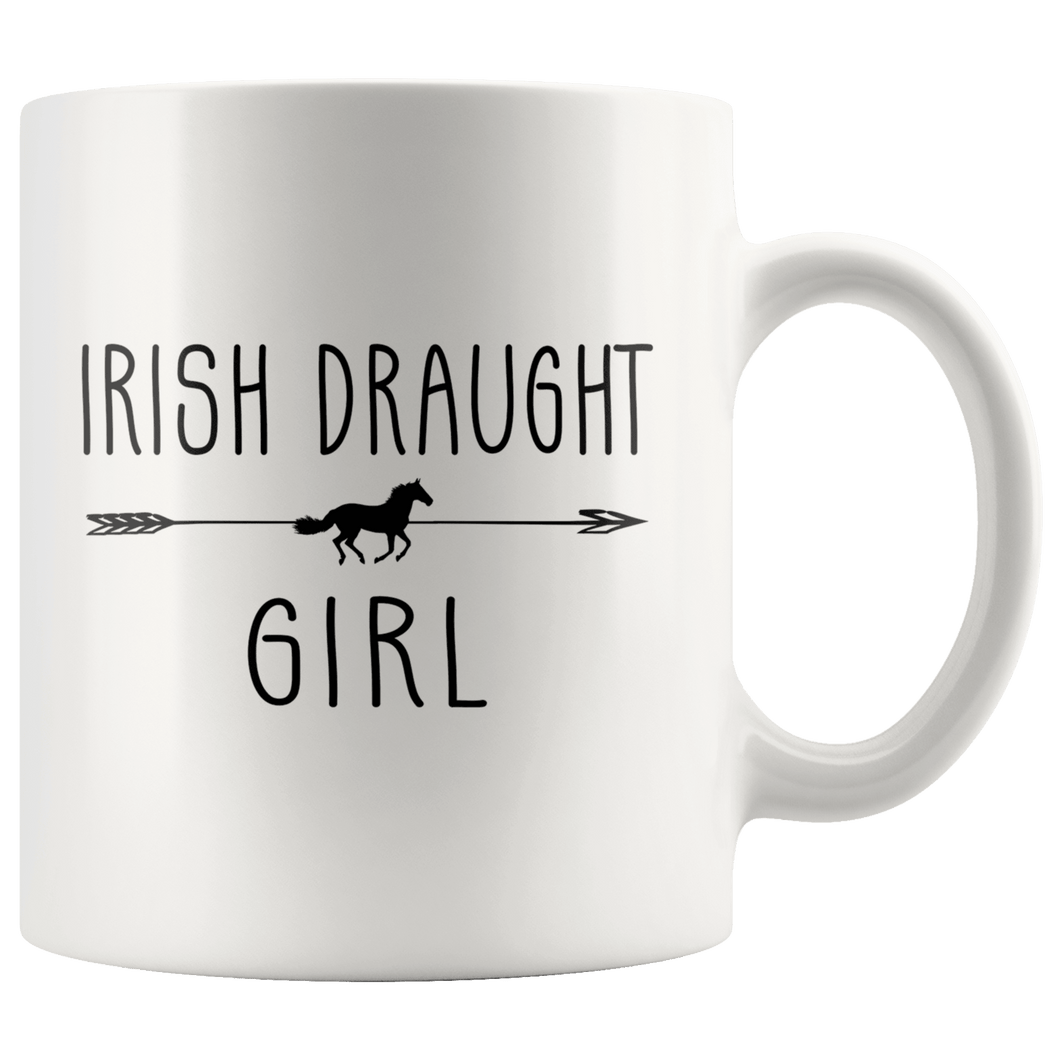 RobustCreative-Irish Draught Horse Girl Gifts Horses Lover Riding Racing - 11oz White Mug Riding Lover Gift Idea