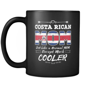 RobustCreative-Best Mom Ever is from Costa Rica - Costa Rican Flag 11oz Funny Black Coffee Mug - Mothers Day Independence Day - Women Men Friends Gift - Both Sides Printed (Distressed)