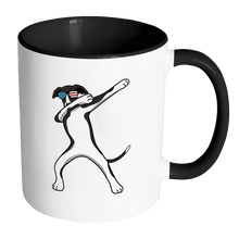 Load image into Gallery viewer, RobustCreative-Dabbing Greyhound Dog America Flag - Patriotic Merica Murica Pride - 4th of July USA Independence Day - 11oz Black &amp; White Funny Coffee Mug Women Men Friends Gift ~ Both Sides Printed
