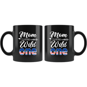 RobustCreative-Cape Verdean Mom of the Wild One Birthday Cabo Verde Flag Black 11oz Mug Gift Idea
