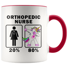 Load image into Gallery viewer, RobustCreative-Orthopedic Nurse Dabbing Unicorn 20 80 Principle Superhero Girl Womens - 11oz Accent Mug Medical Personnel Gift Idea
