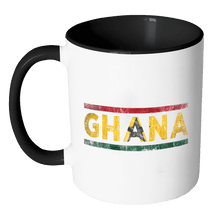 Load image into Gallery viewer, RobustCreative-Retro Vintage Flag Ghanaian Ghana 11oz Black &amp; White Coffee Mug ~ Both Sides Printed
