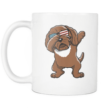 Load image into Gallery viewer, RobustCreative-Dabbing Cockapoo Dog America Flag - Patriotic Merica Murica Pride - 4th of July USA Independence Day - 11oz White Funny Coffee Mug Women Men Friends Gift ~ Both Sides Printed
