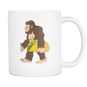 RobustCreative-Bigfoot Tacos - Cinco De Mayo Mexican Fiesta - No Siesta Mexico Party - 11oz White Funny Coffee Mug Women Men Friends Gift ~ Both Sides Printed