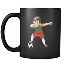 Load image into Gallery viewer, RobustCreative-Dabbing Soccer Boys Lithuania Lithuanian Vilnius Gift National Soccer Tournament Game 11oz Black Coffee Mug ~ Both Sides Printed
