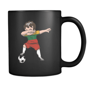RobustCreative-Dabbing Soccer Boys Lithuania Lithuanian Vilnius Gift National Soccer Tournament Game 11oz Black Coffee Mug ~ Both Sides Printed