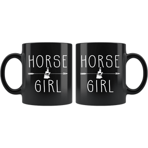 RobustCreative-New Hampshire Horse Girl Hampshirite Shape Country for women - 11oz Black Mug Racing Lover Gift Idea