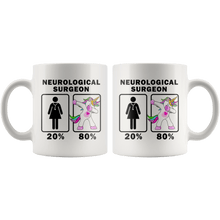 Load image into Gallery viewer, RobustCreative-Neurological Surgeon Dabbing Unicorn 20 80 Principle Superhero Girl Womens - 11oz White Mug Medical Personnel Gift Idea
