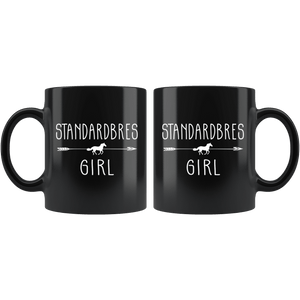 RobustCreative-Standardbres Horse Girl Gifts Horses Lover Riding Racing - 11oz Black Mug Riding Lover Gift Idea