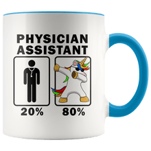 Load image into Gallery viewer, RobustCreative-Physician Assistant Dabbing Unicorn 80 20 Principle Graduation Gift Mens - 11oz Accent Mug Medical Personnel Gift Idea
