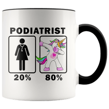 Load image into Gallery viewer, RobustCreative-Podiatrist Dabbing Unicorn 20 80 Principle Superhero Girl Womens - 11oz Accent Mug Medical Personnel Gift Idea
