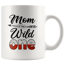Load image into Gallery viewer, RobustCreative-Polish Mom of the Wild One Birthday Poland Flag White 11oz Mug Gift Idea
