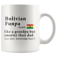 Load image into Gallery viewer, RobustCreative-Bolivian Funpa Definition Bolivia Flag Grandpa Day - 11oz White Mug family reunion gifts Gift Idea
