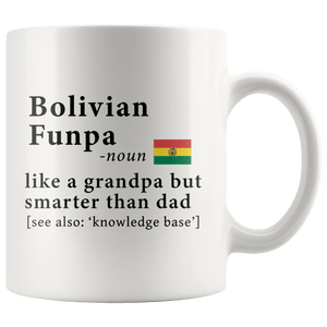 RobustCreative-Bolivian Funpa Definition Bolivia Flag Grandpa Day - 11oz White Mug family reunion gifts Gift Idea