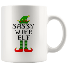 Load image into Gallery viewer, RobustCreative-Im The Sassy Wife Elf Family Matching Outfits PJ - 11oz White Mug Christmas group green pjs costume Gift Idea
