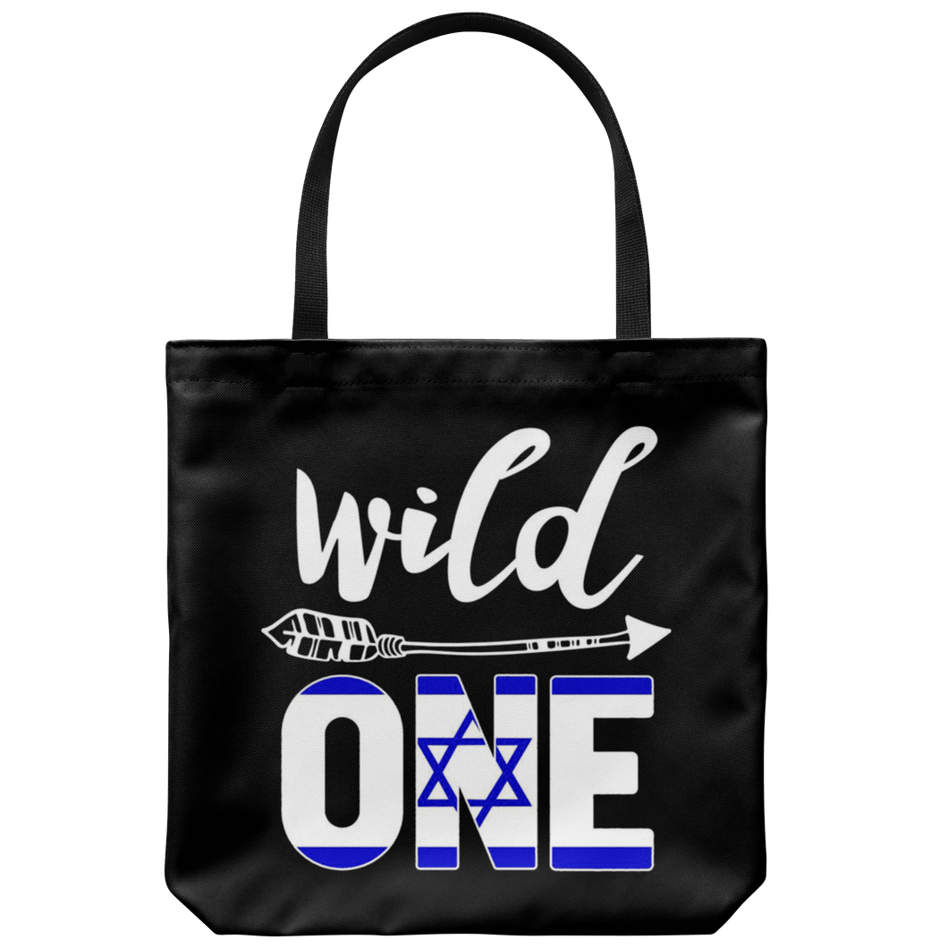 RobustCreative-Israel Wild One Birthday Outfit 1 Israeli Flag Tote Bag Gift Idea
