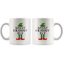 Load image into Gallery viewer, RobustCreative-Im The Sassy Granny Elf Family Matching Outfits PJ - 11oz White Mug Christmas group green pjs costume Gift Idea
