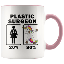 Load image into Gallery viewer, RobustCreative-Plastic Surgeon Dabbing Unicorn 80 20 Principle Superhero Girl Womens - 11oz Accent Mug Medical Personnel Gift Idea
