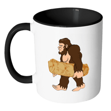 Load image into Gallery viewer, RobustCreative-Bigfoot Sasquatch Taquito - Cinco De Mayo Mexican Fiesta - No Siesta Mexico Party - 11oz Black &amp; White Funny Coffee Mug Women Men Friends Gift ~ Both Sides Printed
