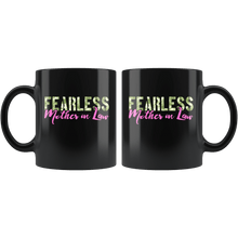 Load image into Gallery viewer, RobustCreative-Fearless Mother In Law Camo Hard Charger Veterans Day - Military Family 11oz Black Mug Retired or Deployed support troops Gift Idea - Both Sides Printed
