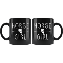 Load image into Gallery viewer, RobustCreative-Nevada Horse Girl Gifts Nevadan Shape Country for women - 11oz Black Mug Racing Lover Gift Idea
