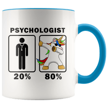 Load image into Gallery viewer, RobustCreative-Psychologist Dabbing Unicorn 80 20 Principle Graduation Gift Mens - 11oz Accent Mug Medical Personnel Gift Idea
