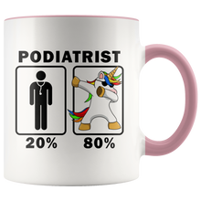 Load image into Gallery viewer, RobustCreative-Podiatrist Dabbing Unicorn 80 20 Principle Graduation Gift Mens - 11oz Accent Mug Medical Personnel Gift Idea
