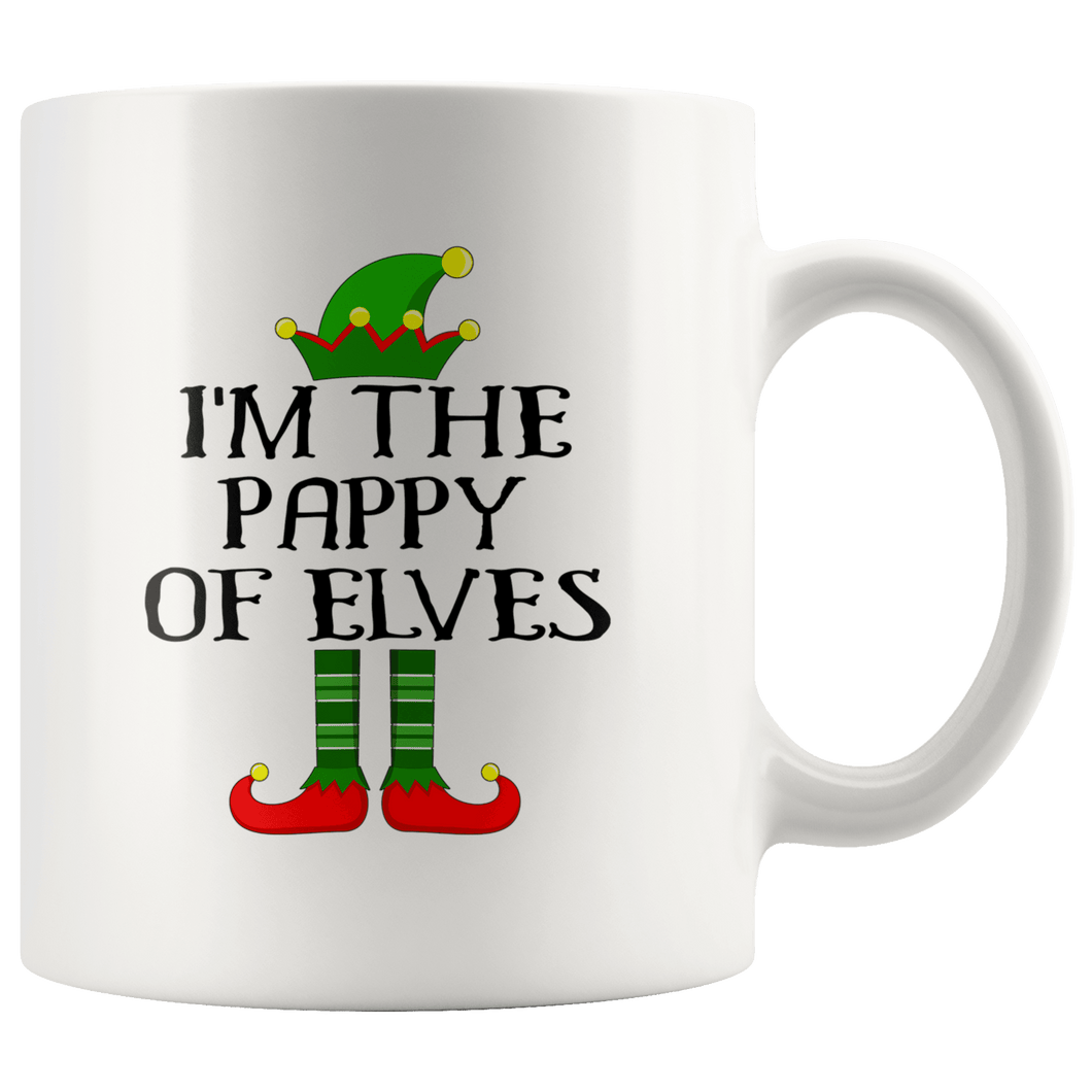 RobustCreative-Im The Pappy of Elves Family Matching Elf Outfits PJ - 11oz White Mug Christmas group green pjs costume Gift Idea