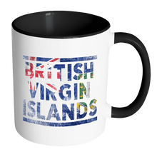 Load image into Gallery viewer, RobustCreative-Retro Vintage Flag Virgin Islander British Virgin Islands 11oz Black &amp; White Coffee Mug ~ Both Sides Printed
