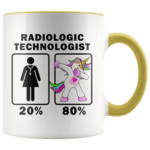 Load image into Gallery viewer, RobustCreative-Radiologic Technologist Dabbing Unicorn 20 80 Principle Superhero Girl Womens - 11oz Accent Mug Medical Personnel Gift Idea
