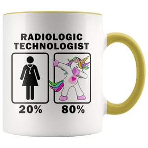 RobustCreative-Radiologic Technologist Dabbing Unicorn 20 80 Principle Superhero Girl Womens - 11oz Accent Mug Medical Personnel Gift Idea