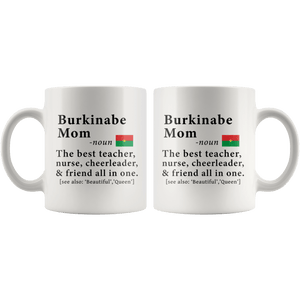 RobustCreative-Burkinabe Mom Definition Burkina Faso Flag Mothers Day - 11oz White Mug family reunion gifts Gift Idea